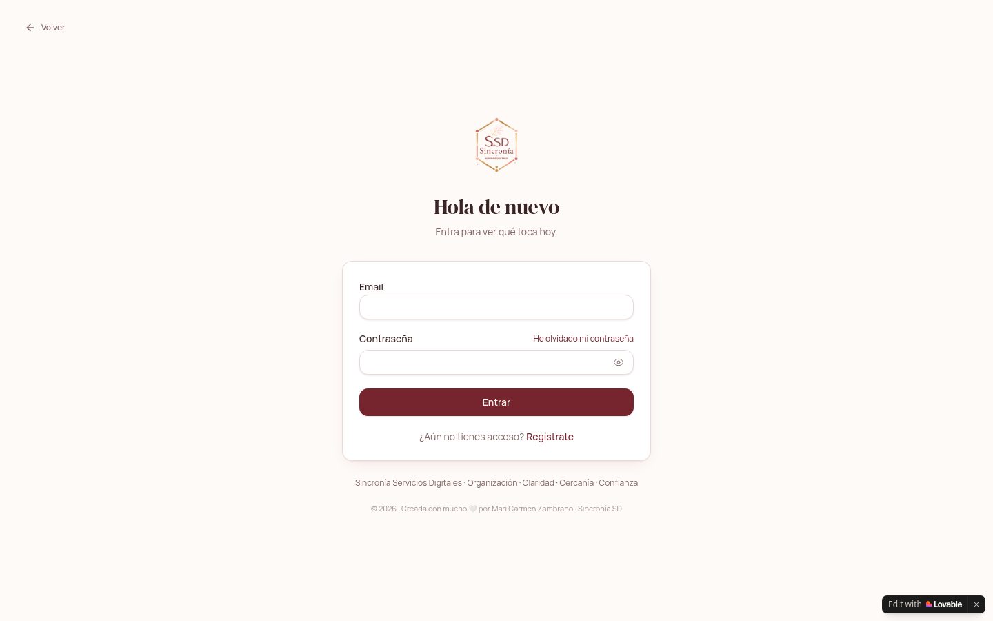 Captura de CRM Sincronía SD