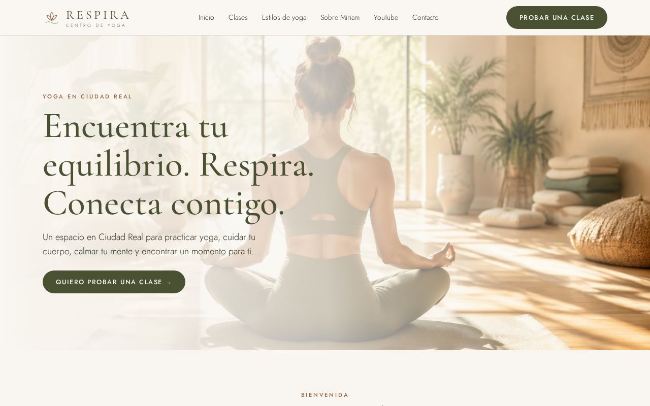 Captura de RESPIRA · Centro de Yoga
